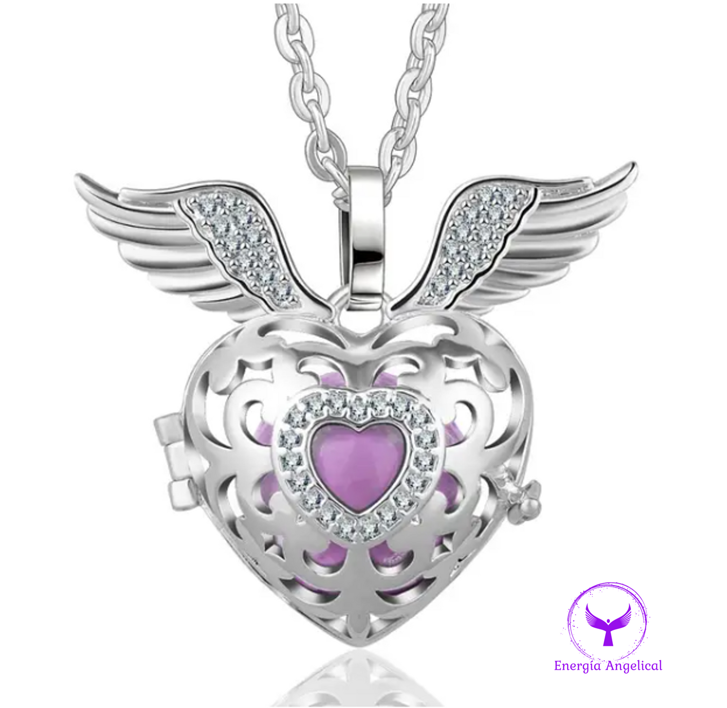 Llamador de ángeles corazón de ángel